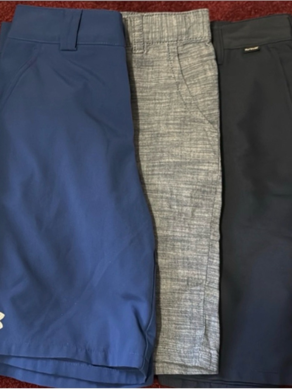 Under armour hurley.boys casual lot of golf chino Shorts black blue youth 12